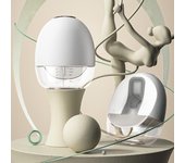 Paquete de 2 extractores de leche portátiles, extractores de leche eléctricos manos libres con pantalla LED para 2 Pack blanco