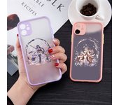Genshin-funda de teléfono Impack para iPhone 13, 12, 11, Mini Pro, XR, XS, Max, 7, 8 Plus, X, funda trasera azul transparente mate iPhone12