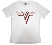 Van Halen Camiseta de algodón con logotipo clásico para mujer/señora S blanco