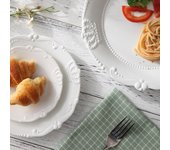 Plato de cerámica con relieve retro, vajilla, plato occidental para carne, plato para ensalada, plato de postre, utensilios de cocina prácticos