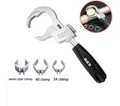 Llave Universal ajustable de doble punta, llave para el baño multifuncional, llave de aleación de aluminio con extremo abierto, herramienta manual de reparación para baño