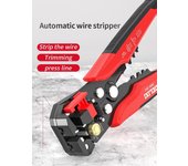 Herramienta de alambre de electricista profesional, pelador de cables, engarzador, alicates de pelado multifuncionales automáticos amarillo