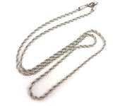 Les Trésors De Lily [K5228] - Cadena De Acero 'Rope' 50 cm 2 mm plata