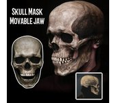La máscara de calavera realista y aterradora mejora el suministro del festival de atmósfera navideña