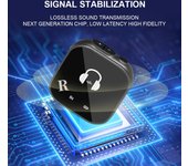 Sistema inalámbrico de Monitor de oído 5,8G, sistema IEM inalámbrico con transmisor, receptor, emparejamiento automático negro