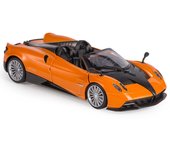 Juguete modelo de coche fundido a presión Huayra Roadster a escala 1/24, vehículo de juguete con sonido y luz para niños pequeños y niñas, colección de regalos 1/24-19.7x8.2x4.5cm naranja