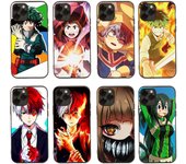 Funda negra para Samsung Note 20 Lite S24 Ultra S23 A03 A05 A06 A11 A71 A15 A16 A13 A24 A25 A33 A52 A53 A50 M55 M35 Plus D-43 My Hero Academia Samsung A02 ébano