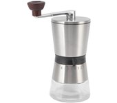 Molinillo de café manual de acero inoxidable 304, molinillo de café portátil con manivela y grosor ajustable.