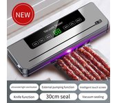 Selladora al vacío eléctrica con cortador deslizante, 110 V/220 V, para bolsas de alimentos, para cocina, 10 bolsas, nueva (2024) 110V US