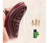 Cepillo de masaje corporal de silicona para meridianos: aceite esencial, herramienta de belleza para cintura y piernas