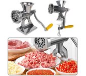 Picadora de verduras, picadora de carne manual, picadora doméstica, embutidora de salchichas de mano, herramienta de cocina, procesador de alimentos multifunción de acero inoxidable TB-46 Type