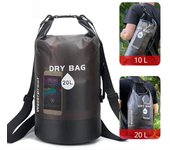 Bolsas secas impermeables de 10 l y 20 l, bolsas para natación, surf a la deriva, bolsas para deportes al aire libre, trekking, kayak, rafting, equipo de navegación