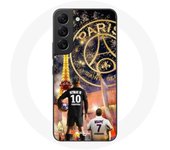 Coque pour Samsung Galaxy S21 FE PSG Neymar et Mbappé Joyeux noël