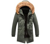 Marca de diseño de moda Abrigo de hombre Algodón de invierno -Abrigo acolchado Ropa exterior Chaquetas casuales Abrigo L negro