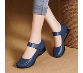 Zapatos cómodos para mujer, mocasines planos Mary, zapatos de ballet, mocasines negros casuales, zapatos de mujer de talla grande 36 azul marino