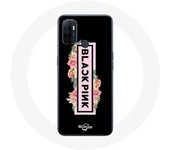 Coque pour Oppo A53 Blackpink Groupe de K-pop Logo Noir Rose Fond Noir