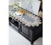 Nueva mesa de encaje con bandera de malla ahuecada para mesa de comedor, bandera, mesa de centro, mueble de TV, mantel, toalla decorativa de estilo europeo, cubierta para gabinete de TV 40*100cm