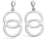 Les Trésors De Lily [L1272] - Boucles Argent 'Chorégraphie' argenté (rhodié) - 20x13 mm plata