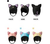 1 capucha de buceo de neopreno con orejas de gato para mujer, impermeable, para traje de neopreno, para natación y snorkel, con correa para la barbilla.