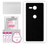 apgo Protective Skin Sticker for the back compatible with Sony Xperia XZ2 Compact, Wrap Film, Foil, Vinyl - Pattern Matte Black