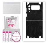 apgo Protective Skin Sticker for the back+sides compatible with Samsung Galaxy Z Flip 3, Full Wrap Film, Foil, Vinyl - Pattern Black Camo