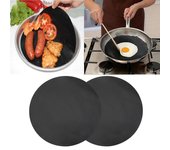 Paquete de 2 sartenes redondas antiadherentes de alta temperatura de 24 cm, lámina protectora para wok de cocina