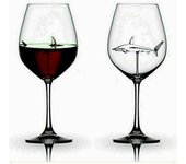 Copa de vino de tiburón integrada, copa de nuevo diseño, copa de whisky, decoración de cena, cristal hecho a mano para flautas de fiesta Shark 21cm