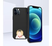 Funda de teléfono con diseño de anime Haikyuu para iPhone 14, 11, 12, 13 Pro Max, X, XR, XS Max, 6, 6S, 7, 8 Plus, SE 2022, funda de teléfono con color cuadrado líquido iPhone 14