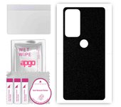 apgo Protective Skin Sticker for the back compatible with Motorola Edge 20, Wrap Film, Foil, Vinyl - Pattern Matte Black