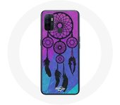 Coque Oppo A53 Attrape Rêve Noir Fond Bleu et Violet