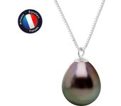 Collar - Perlinea - Perla Cultivada de Tahití A+ - 9-10 mm - Oro Blanco - 42 cm