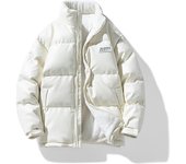 Chaqueta cálida impermeable para hombre, abrigo grueso de lana de cuero PU, prendas de vestir, abrigos Parkas informales con cuello levantado para invierno M negro