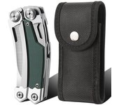 Alicates de herramientas multifunción para exteriores, alicates de prensa plegables para acampar, Mini alicates de cuchillo combinado de pelado roto de acero inoxidable negro