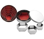 COUPÉ-PATE INOX OCTÓGONO DE 4 A 9CM (6 piezas)