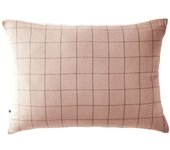Taie d'oreiller Tissé-teint grands carreaux Déco  Gaïa Match   Gaze de Coton  - Gaïa Match Guimauve - 50 x 70 cm