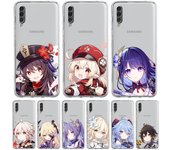 Funda para teléfono del juego Genshin Impact Hutao para Samsung Galaxy A12, A32, 4G, A50, A70, A20E, A20S, A10S, A22, A30, A40, A52, A72, 5G, A02S, A04S Samsung A20s