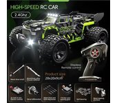 Nuevo LYZRC 1 2024:Coche RC 4WD de 16 50 KM/H con control remoto LED, camión monstruo de derrape de alta velocidad para niños, juguete de regalo rojo