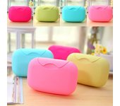 Caja de jabonera de viaje de Color caramelo, estuche portátil, contenedor, herramienta de baño de rosa caliente
