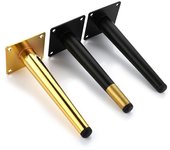 Patas de Hardware Ajustables en Altura Patas de Mesa de Repuesto Ruedas para Muebles 20cm negro
