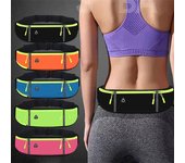 Riñonera deportiva para exteriores para hombre y mujer, ideal para natación, fitness, running, todoterreno y teléfono móvil. One Size azul