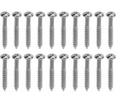 20 tornillos de montaje para pastillas de metal de alta resistencia, repuesto para guitarra eléctrica y bajo. plata