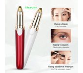 Recortador eléctrico de cejas recargable por USB, afeitadora, herramientas de maquillaje portátiles, depiladora para cara, barbilla, labio, nariz, removedor de vello blanco