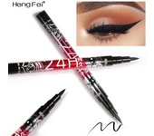 Hengfei nuevo delineador de ojos resistente al agua 24H con maquillaje negro grueso resistente al agua no es fácil de marear el delineador de ojos 24H
