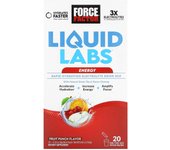 Force Factor, Liquid Labs Energy, bebida de electrolitos de hidratación rápida, sabor a ponche de frutas, 20 sobres, 0,28 oz (8g) Cada