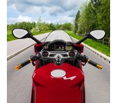 Cubierta de manija de calefacción para motocicleta de 12V, calentador eléctrico de manillares de aleación de aluminio, calentador inteligente oro