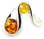 Anillo de plata 'Inspiración' de ámbar 52