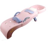 Silla para lavar el cabello para niños, extensible, plegable, estable, para bebés, color rosa color rosa