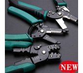 1 pieza de alicates para crimpar cables multifuncionales, alicates pelacables, alicates pelacables, herramienta de reparación, alicates verde