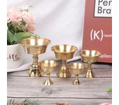 Candelabro de aleación de cobre dorado de varios tamaños para decoración del hogar A1