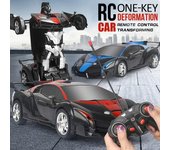 Coche eléctrico RC 2 en 1, Robots de transformación, modelo de vehículo deportivo, Robots, juguetes para niños, coches de deformación RC geniales a distancia, juguetes para niños, regalos rojo